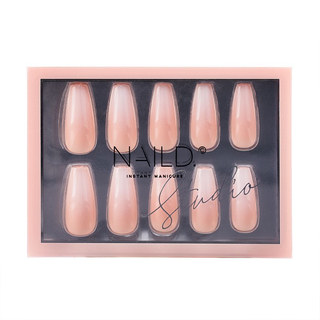 NAILD Studio Line Pop-on Nails Naked Ombre Extra Long kopen NagelMusthaves - Voor 23:59u, morgen in huis