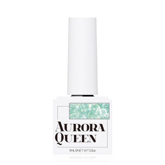 Aurora Queen La Fleur Glitter Gel AQ.52 Pepper Mint 9 ml