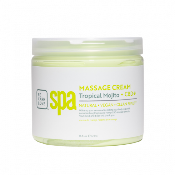 BCL Spa Massage Cream Tropical Mojito + CBD 473 ml