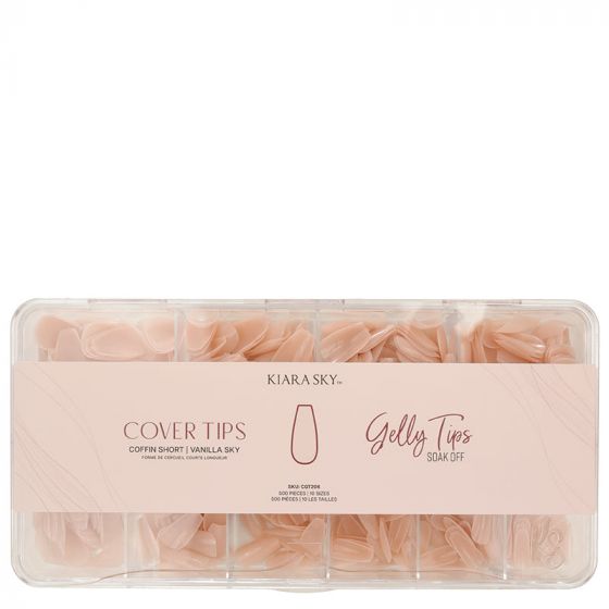 Kiara Sky Cover Gelly Tips Case Vanilla Sky Coffin Medium