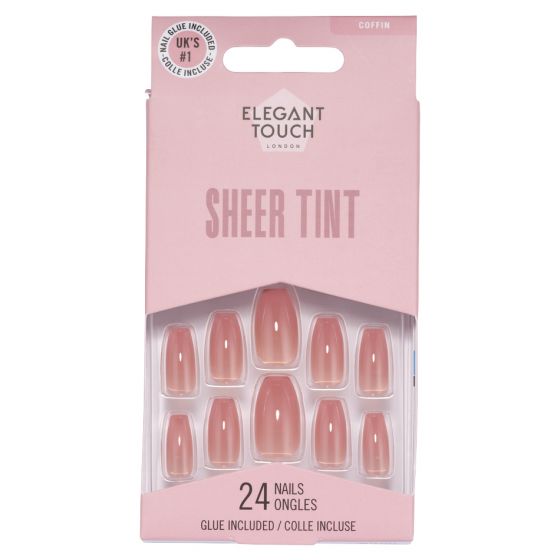 Elegant Touch False Nails Sheer Tint Rosewood Blush