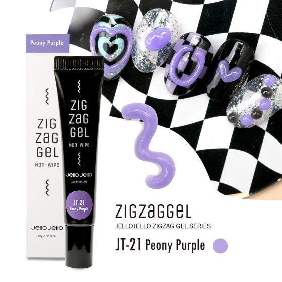 Jello Jello Zig Zag 3D Gel JT-21 Peony Purple 10 ml