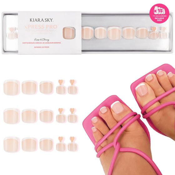 Kiara Sky xPress Pro Acrylic Toe Press-on Nails Keep it Classy