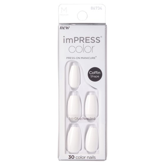 Kiss imPRESS Color Press-on Manicure Coffin Frosting