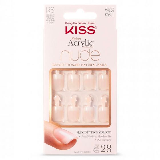 Kiss Salon Acrylic French Nude Nails Breathtaking
