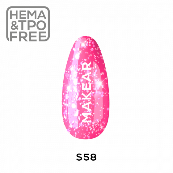 Makear Gel Polish S58 Pink Star 8 ml