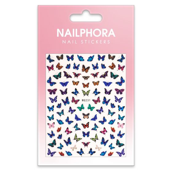 Nailphora Nail Stickers Blue Butterfly Mix