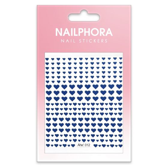 Nailphora Nail Stickers Blue Hearts