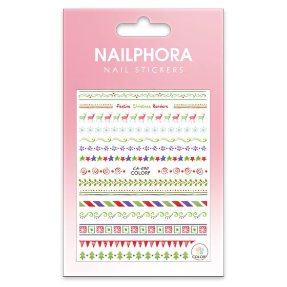 Nailphora Nail Stickers Festive Christmas Borders