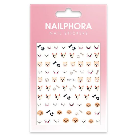 Nailphora Nail Stickers Cute Dogs Mix