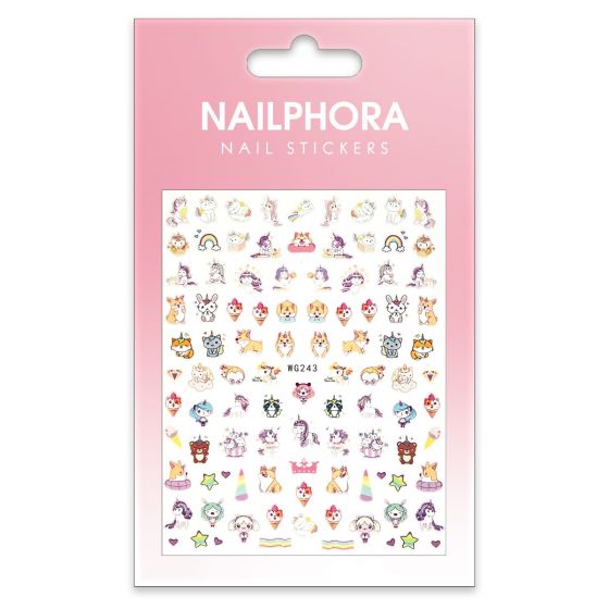 Nailphora Nail Stickers Dreamy Unicorn Corgi