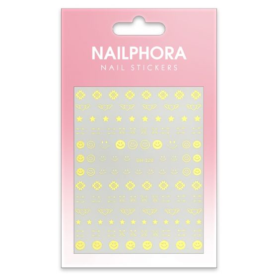 Nailphora Nail Stickers Gold Arrow Smiley Mix