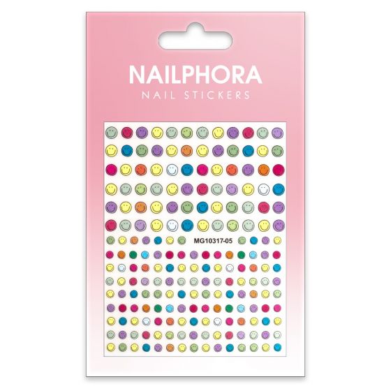 Nailphora Nail Stickers Multicolor Smiley