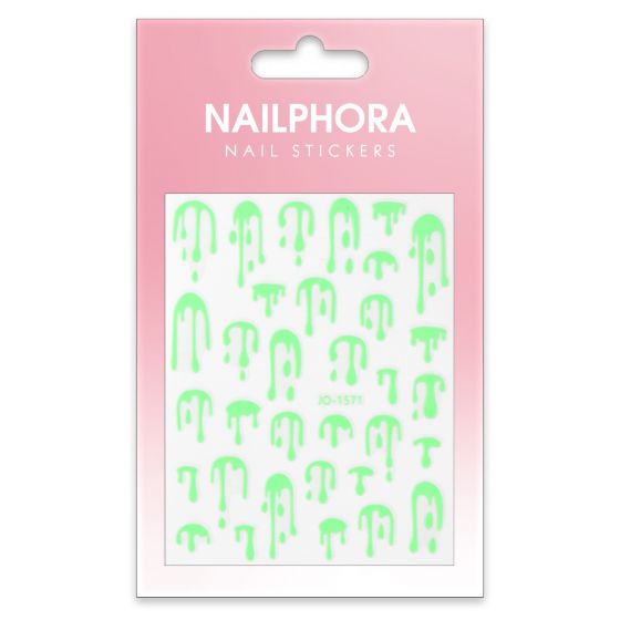 Nailphora Nail Stickers Neon Green Drip
