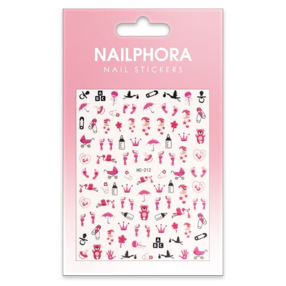 Nailphora Nail Stickers Pink Baby Stuff