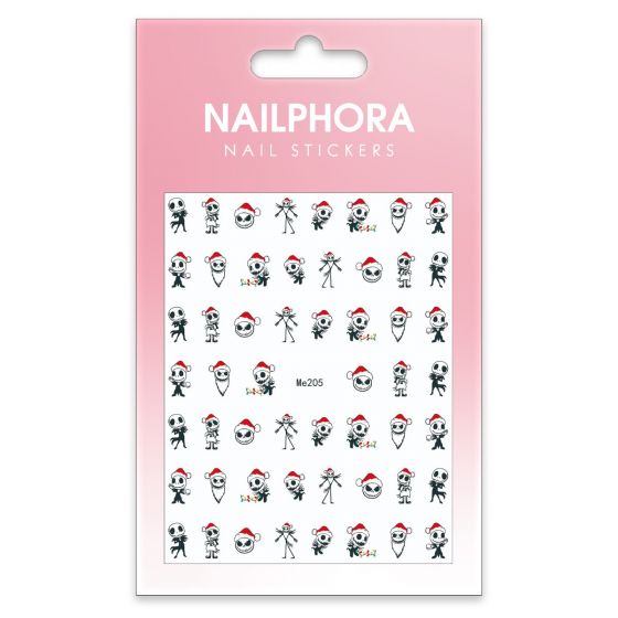 Nailphora Nail Stickers Santa Skeleton