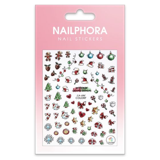 Nailphora Nail Stickers Watercolor Christmas Elements