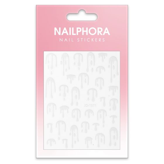 Nailphora Nail Stickers White Drip