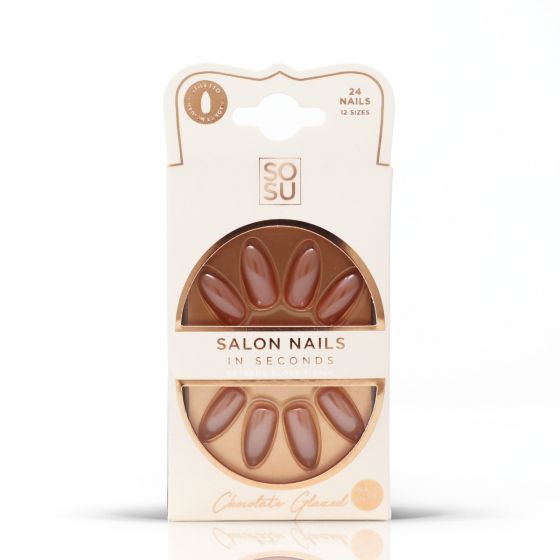 SOSU Cosmetics False Nails Chocolate Glazed