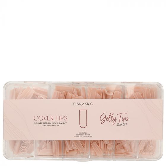 Kiara Sky Cover Gelly Tips Case Vanilla Sky Square Medium