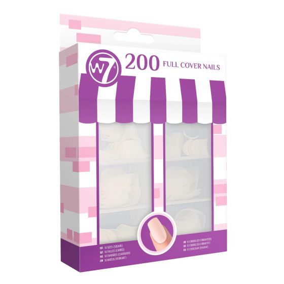 W7 Cosmetics 200 pcs Full Cover Square Nails